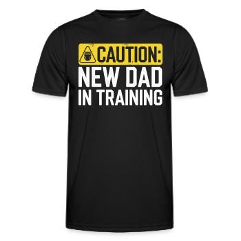 Parenthood humor New fathers have for the first time - Men's Functional T-Shirt - black - Front - AI Model Male 178 dark (178cm)
