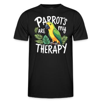 Papageienbesitzer Papageienleben Und Exotischer - Männer Funktions-T-Shirt - Schwarz - Vorne - AI Model Male 178 dark (178cm)