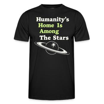Exploration spatiale Découverte cosmique - T-shirt sport Homme - noir - Devant - AI Model Male 178 dark (178cm)