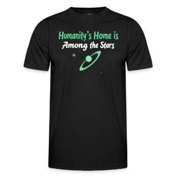 Exploration spatiale Découverte cosmique - T-shirt sport Homme - noir - Devant - AI Model Male 178 dark (178cm)