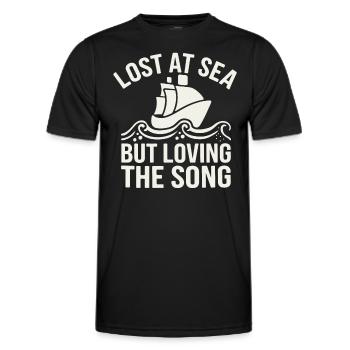 Sailors Sea Shanty Singing Ship Adventures - Men's Functional T-Shirt - black - Front - AI Model Male 178 dark (178cm)