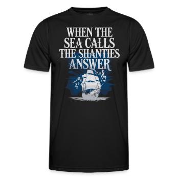 Sailors Sea Shanty Singing Ship Adventures - Men's Functional T-Shirt - black - Front - AI Model Male 178 dark (178cm)