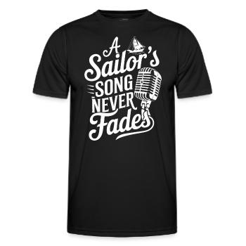 Sailors Sea Shanty Singing Ship Adventures - Men's Functional T-Shirt - black - Front - AI Model Male 178 dark (178cm)