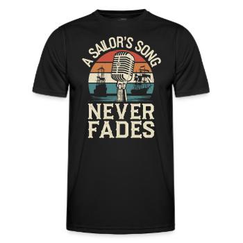 Sailors Sea Shanty Singing Ship Adventures - Men's Functional T-Shirt - black - Front - AI Model Male 178 dark (178cm)