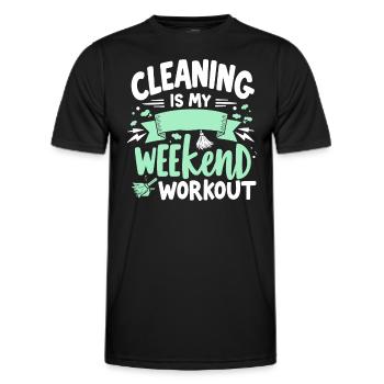 Frühjahrsputz-enthusiasten, Neuanfang Und - Männer Funktions-T-Shirt - Schwarz - Vorne - AI Model Male 178 dark (178cm)