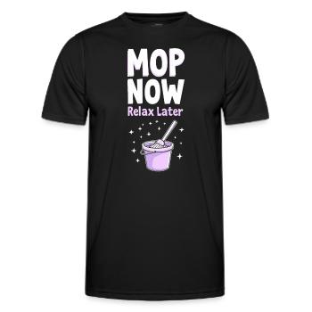 Frühjahrsputz-enthusiasten, Neuanfang Und - Männer Funktions-T-Shirt - Schwarz - Vorne - AI Model Male 178 dark (178cm)
