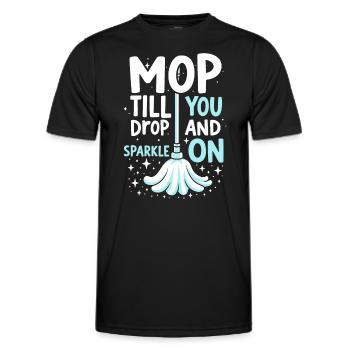 Frühjahrsputz-enthusiasten, Neuanfang Und - Männer Funktions-T-Shirt - Schwarz - Vorne - AI Model Male 178 dark (178cm)