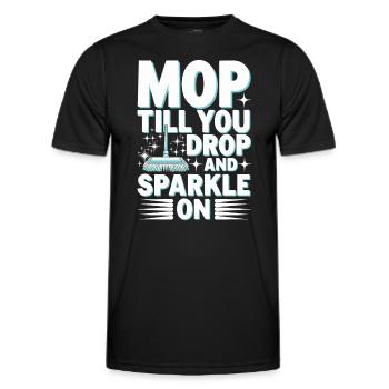 Frühjahrsputz-enthusiasten, Neuanfang Und - Männer Funktions-T-Shirt - Schwarz - Vorne - AI Model Male 178 dark (178cm)