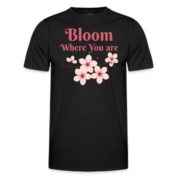Passionné de fleurs de cerisier Sakura Lovers Printemps - T-shirt sport Homme - noir - Devant - AI Model Male 178 dark (178cm)