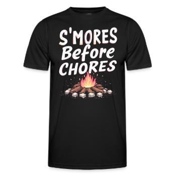 Feuerstellen-hinterhof-zusammenkünfte Im - Männer Funktions-T-Shirt - Schwarz - Vorne - AI Model Male 178 dark (178cm)