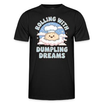 Dim-sum-liebhaber Chinesischer Küche Und Knödel - Männer Funktions-T-Shirt - Schwarz - Vorne - AI Model Male 178 dark (178cm)