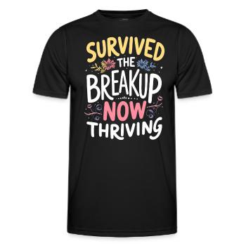 Trennungsermächtigung, Selbstliebe, Neuanfänge - Männer Funktions-T-Shirt - Schwarz - Vorne - AI Model Male 178 dark (178cm)