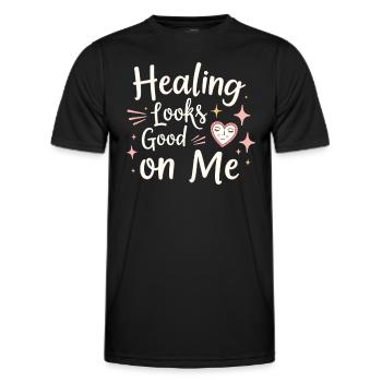 Trennungsermächtigung, Selbstliebe, Neuanfänge - Männer Funktions-T-Shirt - Schwarz - Vorne - AI Model Male 178 dark (178cm)