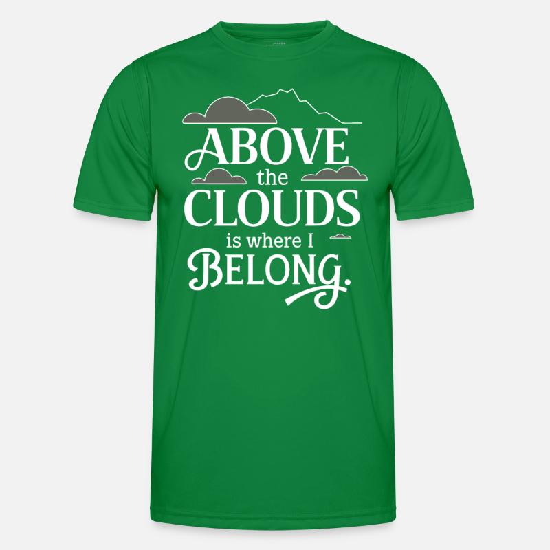 Cloudy view, Relaxing sky, Dreamy Men's Functional T-Shirt
