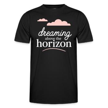 Cloud View, Relaxing Sky, Dreamy - Men's Functional T-Shirt - black - Front - AI Model Male 178 dark (178cm)