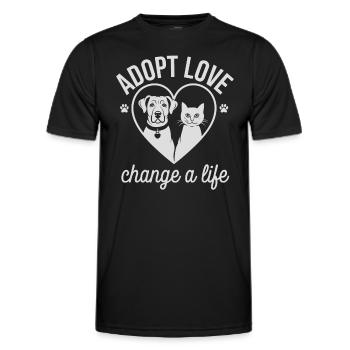 Freiwillige Tierrettung Animal Shelter Heroes - Men's Functional T-Shirt - black - Front - AI Model Male 178 dark (178cm)