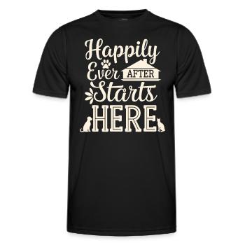 Freiwillige Tierrettung Animal Shelter Heroes - Men's Functional T-Shirt - black - Front - AI Model Male 178 dark (178cm)