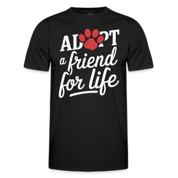 Freiwillige Tierrettung Animal Shelter Heroes - Men's Functional T-Shirt - black - Front - AI Model Male 178 dark (178cm)