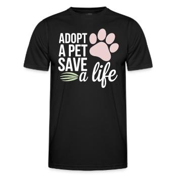 Freiwillige Tierrettung Animal Shelter Heroes - Men's Functional T-Shirt - black - Front - AI Model Male 178 dark (178cm)
