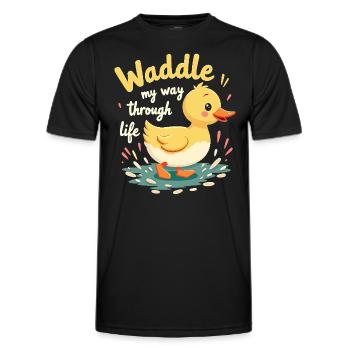 Nutztier-enten-enthusiasten Hinterhof-enten - Männer Funktions-T-Shirt - Schwarz - Vorne - AI Model Male 178 dark (178cm)