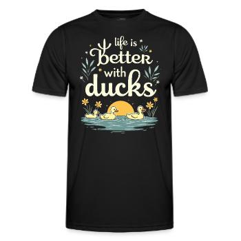 Nutztier-enten-enthusiasten Hinterhof-enten - Männer Funktions-T-Shirt - Schwarz - Vorne - AI Model Male 178 dark (178cm)