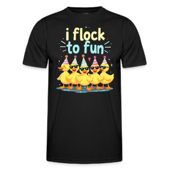 Nutztier-enten-enthusiasten Hinterhof-enten - Männer Funktions-T-Shirt - Schwarz - Vorne - AI Model Male 178 dark (178cm)