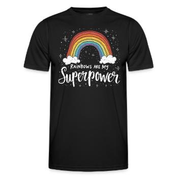Whimsical Weather Patterns, Whimsical Clouds, Funny - Men's Functional T-Shirt - black - Front - AI Model Male 178 dark (178cm)
