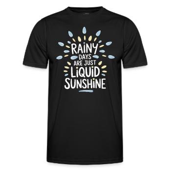 Whimsical Weather Patterns, Whimsical Clouds, Funny - Men's Functional T-Shirt - black - Front - AI Model Male 178 dark (178cm)