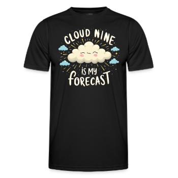 Whimsical Weather Patterns, Whimsical Clouds, Funny - Men's Functional T-Shirt - black - Front - AI Model Male 178 dark (178cm)