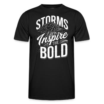 Whimsical Weather Patterns, Whimsical Clouds, Funny - Men's Functional T-Shirt - black - Front - AI Model Male 178 dark (178cm)