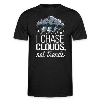 Whimsical Weather Patterns, Whimsical Clouds, Funny - Men's Functional T-Shirt - black - Front - AI Model Male 178 dark (178cm)