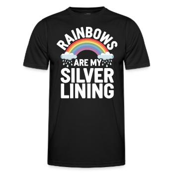 Whimsical Weather Patterns, Whimsical Clouds, Funny - Men's Functional T-Shirt - black - Front - AI Model Male 178 dark (178cm)