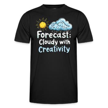 Whimsical Weather Patterns, Whimsical Clouds, Funny - Men's Functional T-Shirt - black - Front - AI Model Male 178 dark (178cm)