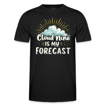 Whimsical Weather Patterns, Whimsical Clouds, Funny - Men's Functional T-Shirt - black - Front - AI Model Male 178 dark (178cm)
