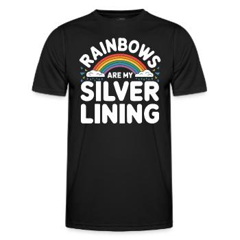 Whimsical Weather Patterns, Whimsical Clouds, Funny - Men's Functional T-Shirt - black - Front - AI Model Male 178 dark (178cm)