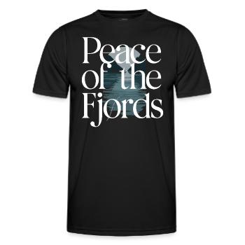 Skandinavische Ästhetik, Nordischer - Männer Funktions-T-Shirt - Schwarz - Vorne - AI Model Male 178 dark (178cm)