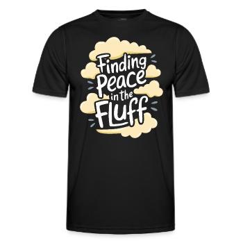 Cloudy view, Relaxing sky, Dreamy - Men's Functional T-Shirt - black - Front - AI Model Male 178 dark (178cm)