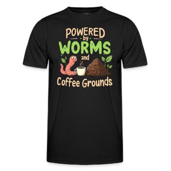 Adeptes du compostage Jardinage durable - T-shirt sport Homme - noir - Devant - AI Model Male 178 dark (178cm)