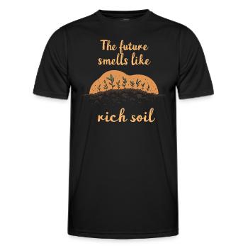 Adeptes du compostage Jardinage durable - T-shirt sport Homme - noir - Devant - AI Model Male 178 dark (178cm)