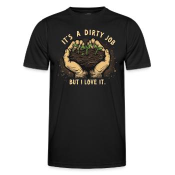 Adeptes du compostage Jardinage durable - T-shirt sport Homme - noir - Devant - AI Model Male 178 dark (178cm)