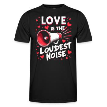 Grunge Valentine’s Day Dark Romance Edgy Love - Männer Funktions-T-Shirt - Schwarz - Vorne - AI Model Male 178 dark (178cm)