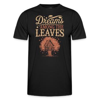 Treehouse builder DIY treehouse construction - Men's Functional T-Shirt - black - Front - AI Model Male 178 dark (178cm)