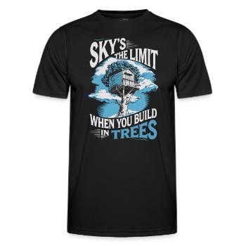 Treehouse builder DIY treehouse construction - Men's Functional T-Shirt - black - Front - AI Model Male 178 dark (178cm)