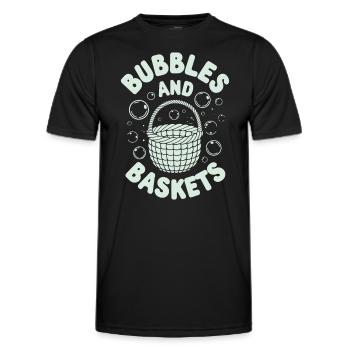 Unterwasser Korb Weben Skurrile Kunsthandwerk - Männer Funktions-T-Shirt - Schwarz - Vorne - AI Model Male 178 dark (178cm)