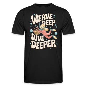 Unterwasser Korb Weben Skurrile Kunsthandwerk - Männer Funktions-T-Shirt - Schwarz - Vorne - AI Model Male 178 dark (178cm)