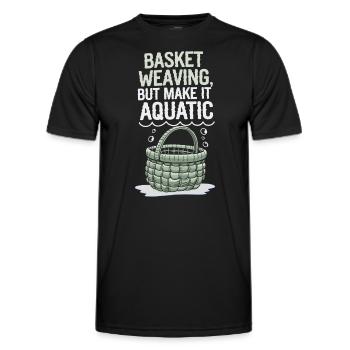 Unterwasser Korb Weben Skurrile Kunsthandwerk - Männer Funktions-T-Shirt - Schwarz - Vorne - AI Model Male 178 dark (178cm)