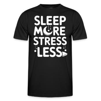 Adeptes de l’hygiène du sommeil, nuits reposantes, - T-shirt sport Homme - noir - Devant - AI Model Male 178 dark (178cm)