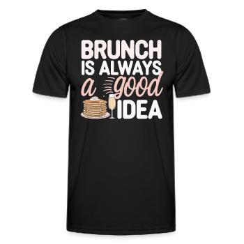 Brunch Kultur Bodenlos Mimosen Liebhaber - Männer Funktions-T-Shirt - Schwarz - Vorne - AI Model Male 178 dark (178cm)