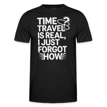 Zeitreise-enthusiast, Der Sich Für - Männer Funktions-T-Shirt - Schwarz - Vorne - AI Model Male 178 dark (178cm)