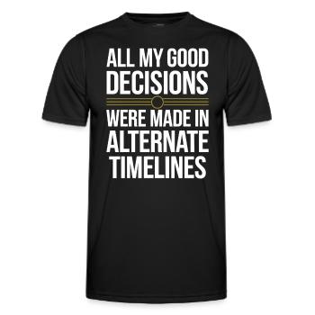 Zeitreise-enthusiast, Der Sich Für - Männer Funktions-T-Shirt - Schwarz - Vorne - AI Model Male 178 dark (178cm)